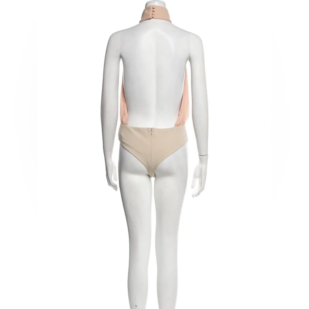 Misha Collection Nude Bodysuit Size S EUC Halter Neck Bodysuit‎